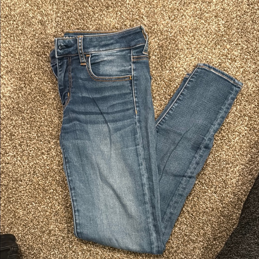 American Eagle Outfitters Blue Skinny Jeans Classic Denim Style